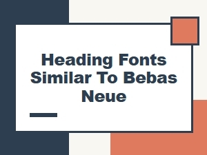 Free Fonts Like Bebas Neue for Bold Headings